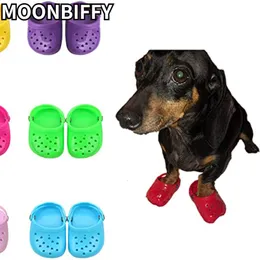 Other Cat Supplies Pair Small Cute 3D Mini Sandal Slipper Plastic Lovely Beach Shoes Croc Hole Pet Shoe dogs accessoires pets puppy pet items 230330