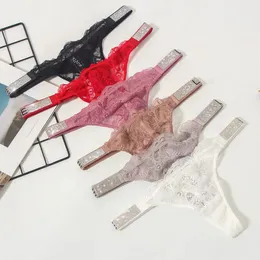 Frauen Nachtwäsche Frauen Höschen sexy Briefs Frauen g String Tanga atmungsaktiven Eis Seiden Dessous Marke Nahe intime Unterwäsche Strass -Tanga