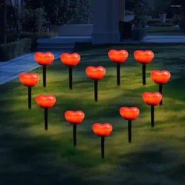 شمسية في الهواء الطلق Love Love Lights Red Waterproof Garden Landscape Landscape Landscape for Valentines Day Yard Lawn Decor