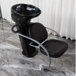 Fryzjer siedzący krzesło szamponowe spłukiwanie łóżka masaż łóżko proste salon fryzjerski dedykowany salon fryzjerski japoński styl leżący szampon łóżko