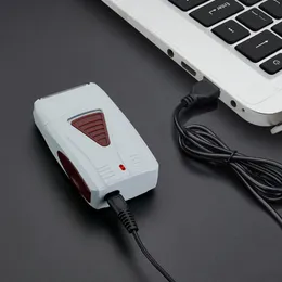 充電式電気シェーバー強いデュアルネットワークポータブル電気往復レザー充電男性用シングルメッシュシェービングヘアクリッパーカミソリDHL速い