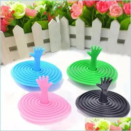 Other Bath Toilet Supplies Hand Shape Bathtub Stopper Washroom Sink Plug Water Rubber Home Decor Drop Delivery Garden Dhnpm