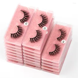 Falsche Wimpern Großhandel flauschige Wimpern 10/50/100PCS Nerz natürliche dramatische lange Masse privates LOGO Customize Lash Box Cil