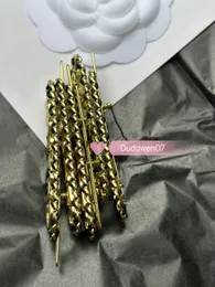 6.5x1.8cm مقاطع شعر أزياء الحرف المعدني C hairpin مجوهرات الشعر مختومة