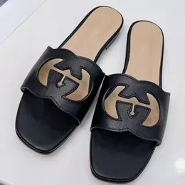 G-slipper Slipper Slide damskie wycięte sandały buty damskie klapki klapki plażowe przesuwanie płaskie swobodne spacery zniżki Outdoor Outor Eu35-42