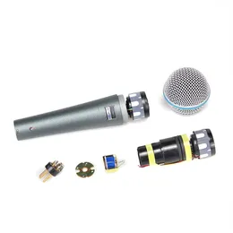 Gratis frakt beta58a trådbunden professionell kondensormikrofon, beta58a är lämplig för inspelning, live -sändning, media och spel