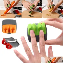 Obst-Gemüse-Werkzeuge Palm Peeler Hand Swift Two Finger Hobel Hold Zesters Kitchen Drop Delivery Home Garden Dining Bar Dhxqf