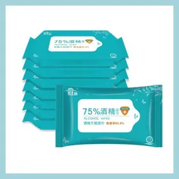 Other Home Garden Ethanol Alcohol Sterilizing Wet Wipes 10S Pack 75% Portable Antibacterial Disinfectant Drop Delivery Dhcmi