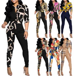 Women's Two Piece Pants summer long sleeve blouse digital print shirt Women's Clothing