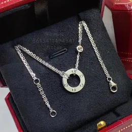 collana da donna LOVE designer diamante Placcato in oro 18 carati riproduzioni ufficiali di gioielli designer di marca regalo squisito in cristallo 006