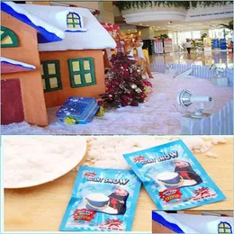 Juldekorationer Instant Snow Magic Prop Artificial Powder Simation Fake For Night Party Dekorera Drop Delivery Home Garden Fes Dhrbh