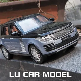 Aeronaves elétricas RC 1 24 Range Rover SUV Alloy Diecast Modelo Toy Sond Sound Car Care Vehicle Care Toys for Children Collection Presente 230329
