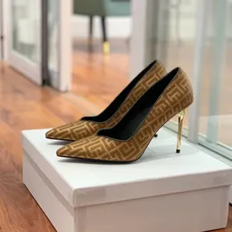 2023 NOWOŚĆ skóry damskiej super drobne buty do łodzi na wysokim obcasie wiosna i jesień luksusowy projektant formalne profesjonalne buty damskie