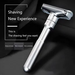 Electric Shavers Double Edge Razor Wet Shaving For Men Women Classic rostfritt resor Metall Stålhandtag Säkerhetskant rakapparat Face 230330