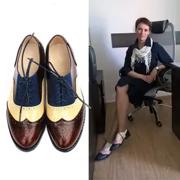 Kleid Schuhe Damen Wohnungen Oxford Frau Echtes Leder Sneakers Damen Brogues Vintage Casual Oxfords Für Frauen Schuhe 230330