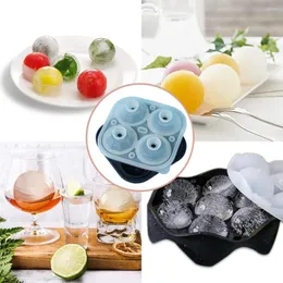 Baking Moulds Ice Mold Eco-friendly Whiskey Cube Ball Tray Anti-crack 4 Grids Making Kitchen Supply