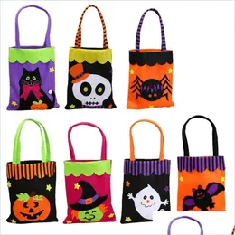 Torby do przechowywania moda na halloween imprezę lub traktowanie torba dyniowa dziecięce łup Słodyk Candy Tote Drop dostawa dom domowy houseee dhkzs