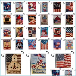 バナーフラグアメリカ庭園旗USA独立記念日シリーズパターンパーティーホームローン装飾ドロップデリバリーお祝い用品dhrwi
