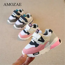 Athletic Outdoor Children's Sport Shoes Spring Autumn New Fashion Breathable Kids Boys Net Shoes Girls Anti-Slippery Sneakers Baby Toddler Shoes W0329