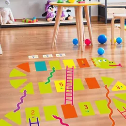 Wallpapers 4pcs Gluttonous Snake Children's Game Floor Decals Room Kindergarten Preschool Education Decoration