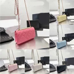 Mirror Quality Designer Bags Women CHAIN Cross Body shoulder Bag Luxury Handbag Leather Crossbody Bag WOC PURSE 230301