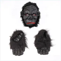 Party Masks Orangutan Mask Halloween Scary Ape Horror Sile Cosplay Foot Costume Supply leverans Home Garden Festive Supplies DHGMF