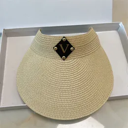 Moda Straw Visors Erkek Kadınlar Luxurys Designers Buck Hats Unisex Yaz Günlük Tatil Plajı Güneşlik Ayarlanabilir Sunhats