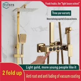 Bathroom Shower Sets Suit Head Household All Copper European Constant Temp