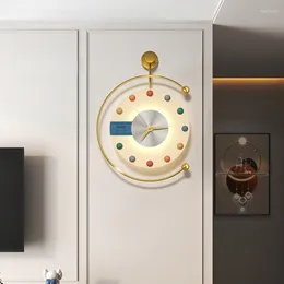 ウォールクロッククリエイティブシンプルな時計モダンデザインベッドルームアート大豪華なサイレント美的リビングルームリロジ削除された家の装飾