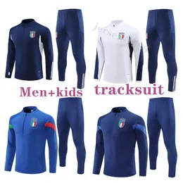 2023 kit infantil adulto agasalho italiano survetement jaqueta longa com meio zíper traje de treino futebol 22 23 24 conjunto de agasalhos de futebol masculino italiano