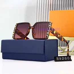 Glazen luxe ontwerper 9260 Zonnebrillen Heren- en dames buiten strandmetaal Klassiek bril Classic Glasses bril Buiten Strand Sun Glazen