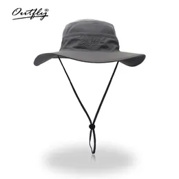 HBP Summer Boonie Wide Bucket Hats for Men Fisherman Widthwise Brim Sunhat صيد الأسماك التنفس الشبكة السريعة التي تجفيفها سريعًا قبعة كبيرة p230327