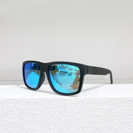 1124/F Square Sunglasses Matte Black/Blue Mirror Lenses Mens Glasses Sunnies Designers Sunglasses Sonnenbrille Sun Shades UV400 Eyewear wth Box