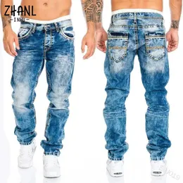 Мужские джинсы прямой мужчина винтажные джинсовые брюки весна лето Парень Бэкги Мужские уличные одежды Какуальная дизайнерская ковбойская брюки 230330