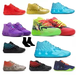 2023 Basketball Shoes Lamelo Ball MB 01 Rick Red Green And Morty Galaxy Purple Blue Grey Black Queen Buzz City Melo Sports Shoe Trainner Sneakers Yellow Top Quailty LKJ