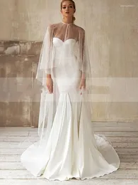 Vestidos de festa 2023 elegante vestido de noiva de xale de tule elegante