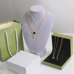Mode Mini Anhänger Halskette Designer Halsketten Damenschmuck Fritillaria Klee Design Gold 4 Farbe Elegant Temperamental