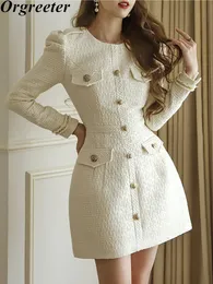 ワンピース JOSEMOON CLASSIC TWEED MINI DRESS Classic Tweed Mini Dress - Black/White | Fashion Nova