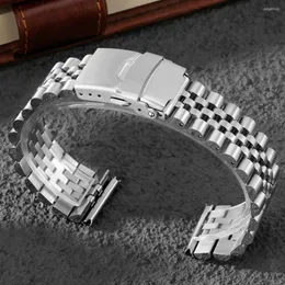 Bracelets de montre 20mm 22mm bracelet en acier inoxydable argent bracelets pour hommes noir doré bande or Rose accessoires hommes ceinture de poignet
