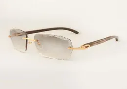 고급 선글라스 3524014 자연 검은 색 텍스처 버프 경적 및 조각 렌즈 안경 5818140mm2037264