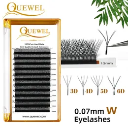 Makeup Tools Quewel Wshaped eyelash extension 3D4D5D6D prefabricated volume fan Yshaped false natural private label 230330