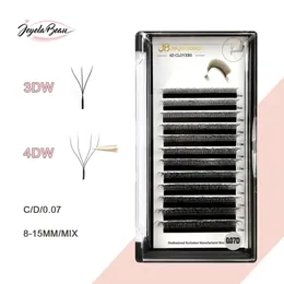 Makeup Tools JB 3D 4D W Shape Lash Extension Holesale Prefabricated Roll 12 Rows Artificial Cils Natural Soft Supply 230330