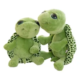 Atacado de alta qualidade 20cm animais de pelúcia super verde olhos grandes tartaruga animal crianças bebê aniversário brinquedo de natal presente