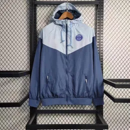 NOWOŚĆ 22 23 24 24 Paris Men TrackSuits Długie rękaw Piłka nożna Pełna zamek błyskawiczny Kurtka z kapturem Windbreaker 2023 2024 Kurtki piłkarskie Fat Poles