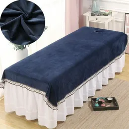 غطاء سرير مفرد من الكريستال المخملي لصالون التجميل مخصص للتجميل غطاء سرير مفرش سرير نظيف غطاء غبار للتدليك غطاء غبار F0159 21305A