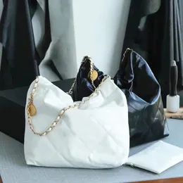 2023 NYT Tote TRASH SHOPPING BAG Luxury Womens Designer Purses Channel Chain Travel Handväskor Totes äkta läderskorsväskor stora, medelstora, små, mini, 4 storlekar