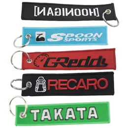 Keychains Embroidered Greddi Logo Five Color Motorcycle Key Chain Car Modified KeyEmbroidered