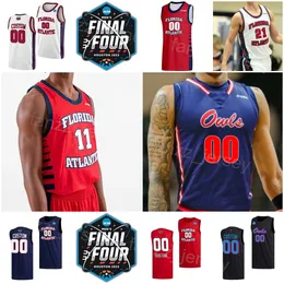 College Basketball 1 Johnell Davis Jersey FAU Owls Florida Atlantic 15 Alijah Martin 50 Vladislav Goldin 2 Nicholas Boyd 4 Bryan Greenlee 2023 Final Four NCAA