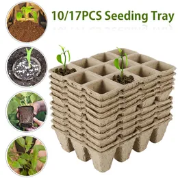 Planters & Pots 10/17 Pcs Rganic Biodegradable Paper Plant Starters Seedling Seed Nursery Cup Kit Eco-Friendly Home Cultivation
