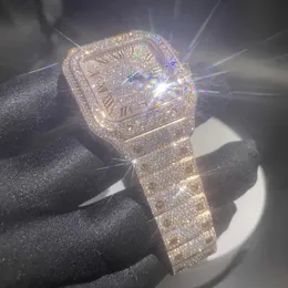 럭셔리 남성 감시 대상 운동 시계 디자이너 시계 Moissanite VVS Diamond Man Watch Montre Luxe Iced Automatic Watch Women Orologio Montre Homme i59